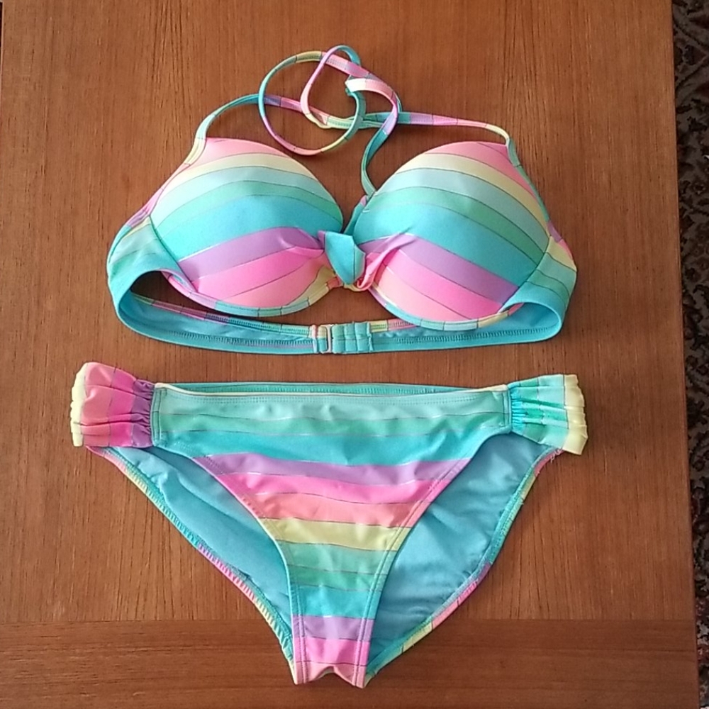 Rainbow Push Up Bikini